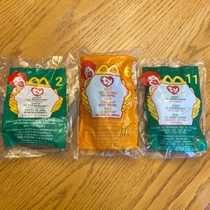 McDonald’s Ty beanie babies a lot of three sealed in bags excellent condition